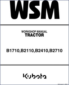kubota b2410 b2710 b1710 b2110 2001 workshop manual, kubota workshop manual, kubota b2410