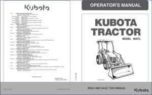 kubota b26tl operators manual, kubota manual, kubota b26tl