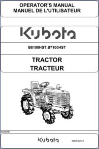 kubota b6100hst b7100hst operators manual, kubota manual, kubota b6100hst