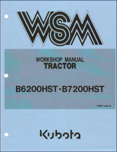 kubota b6200hst b7200hst 1991 workshop manual, kubota workshop manual, kubota b6200hst