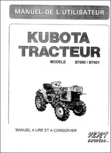 kubota b7000, b7001 user manual, kubota manual, kubota b7000,