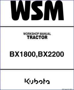 kubota bx1800 bx2200 2006 workshop manual, kubota workshop manual, kubota bx1800