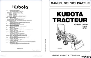 kubota la240, bt601, bx25d 2008 user manual, kubota manual, kubota la240,