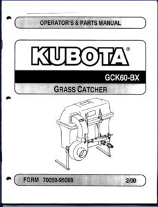 kubota gck60, kubota manual
