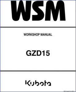 kubota gzd15 2006 workshop manual, kubota workshop manual, kubota gzd15