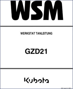 kubota gzd21 2006 workshop manual, kubota workshop manual, kubota gzd21