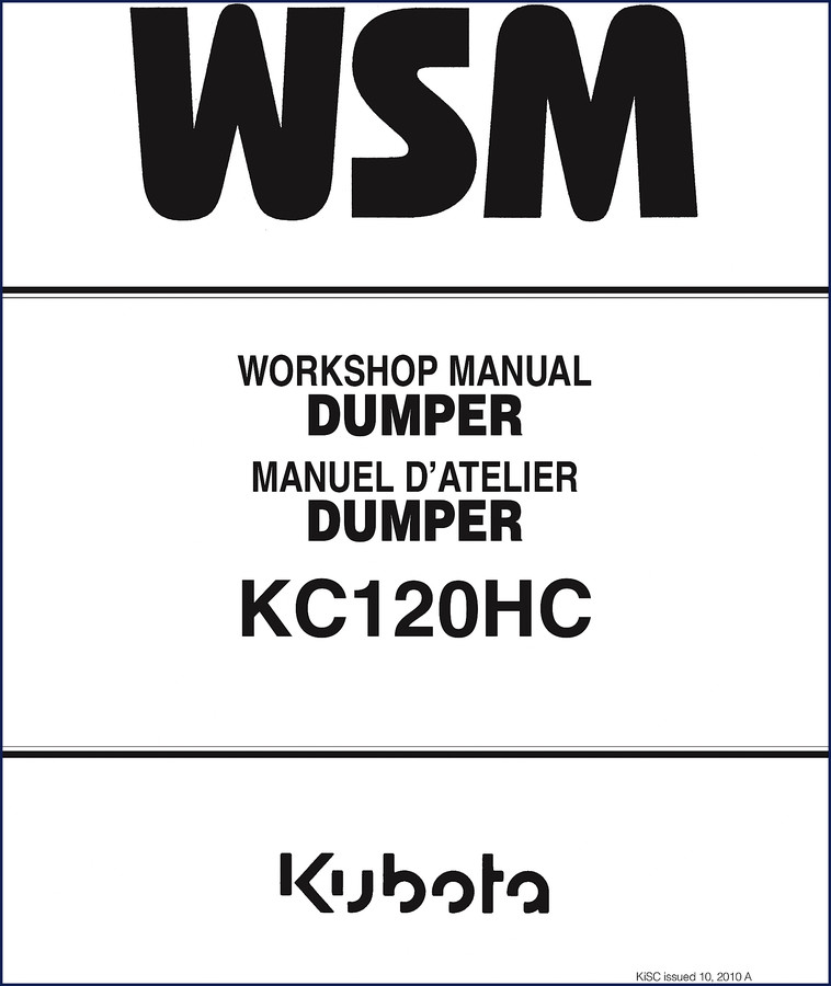 kubota kc120hc 2010 workshop manual, kubota workshop manual, kubota kc120hc