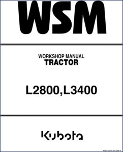 kubota l2800, l3400 2008 workshop manual, kubota workshop manual, kubota l2800,
