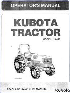 kubota l4400 operators manual, kubota manual, kubota l4400