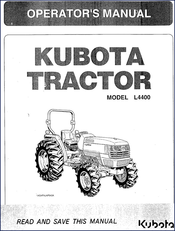 kubota l4400 operators manual, kubota manual, kubota l4400