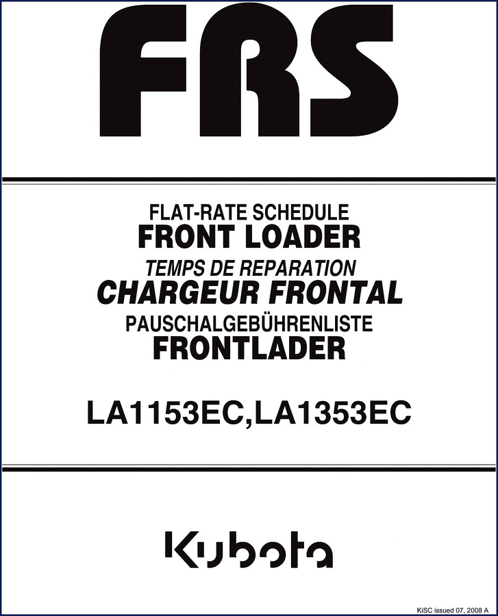 kubota la1153ec, la1353ec 2008 service manual, kubota service manual, kubota la1153ec,
