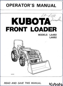kubota la482 la682 operators manual, kubota manual, kubota la482