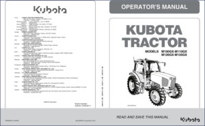 kubota m100gx, m110gx, m126gx, m135gx 2012 operators manual, kubota manual, kubota m100gx,