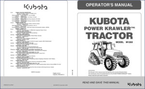 kubota m126x 2009 operators manual, kubota manual, kubota m126x