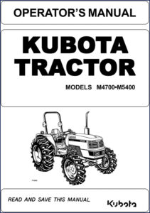kubota m4700 m5400 operators manual, kubota manual, kubota m4700