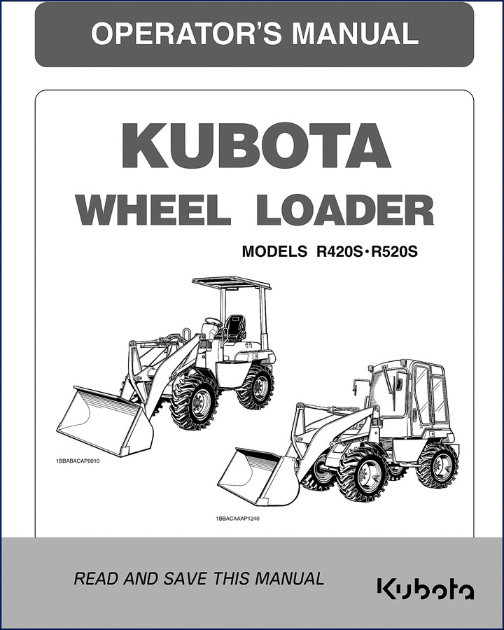 kubota r420s r520s operators manual, kubota manual, kubota r420s
