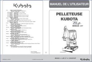 kubota u17 2008 user manual, kubota manual, kubota u17