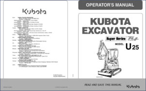 kubota u25 2005 operators manual, kubota manual, kubota u25