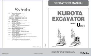 kubota u35, kubota manual