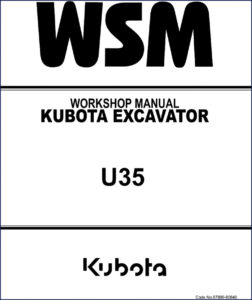 kubota u35 workshop manual, kubota workshop manual, kubota u35