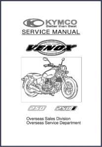 kymco venox 250 250i 2006 service manual, kymco service manual, kymco venox
