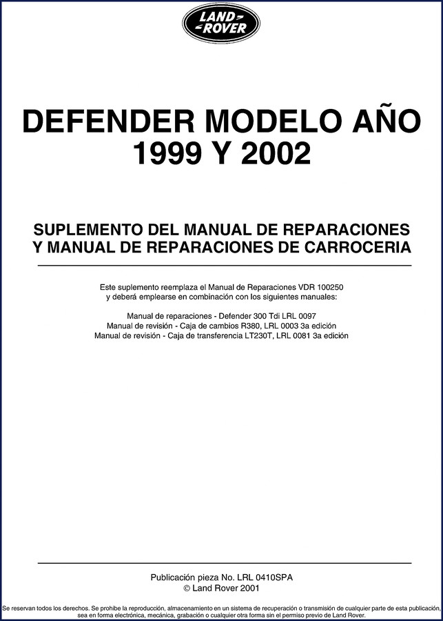land rover defender workshop manual, land rover workshop manual, land rover rover