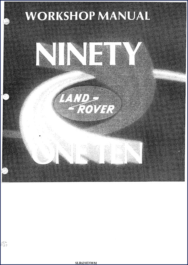 land rover ninety, one ten workshop manual (616, land rover workshop manual, land rover rover
