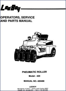 leeboy 420 operators manual, leeboy manual, leeboy 420