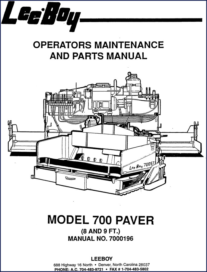 leeboy 700 paver operators manual, leeboy manual, leeboy 700