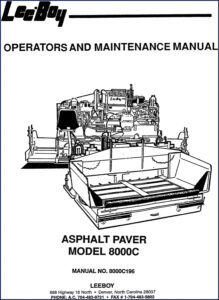 leeboy 8000c operators manual, leeboy manual, leeboy 8000c