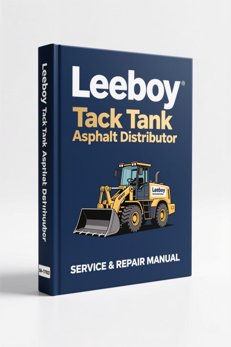 Leeboy Tack Tank Asphalt Distributor 2007 Service Manual – OEM Factory Specs