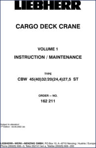 liebherr cbw 45(40)32/20(24,4)27,5 technical manual, liebherr manual, liebherr cbw