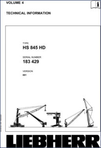 liebherr hs 845 hd 2013 technical manual, liebherr manual, liebherr hs