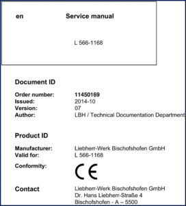 liebherr l 566, liebherr manual, liebherr l
