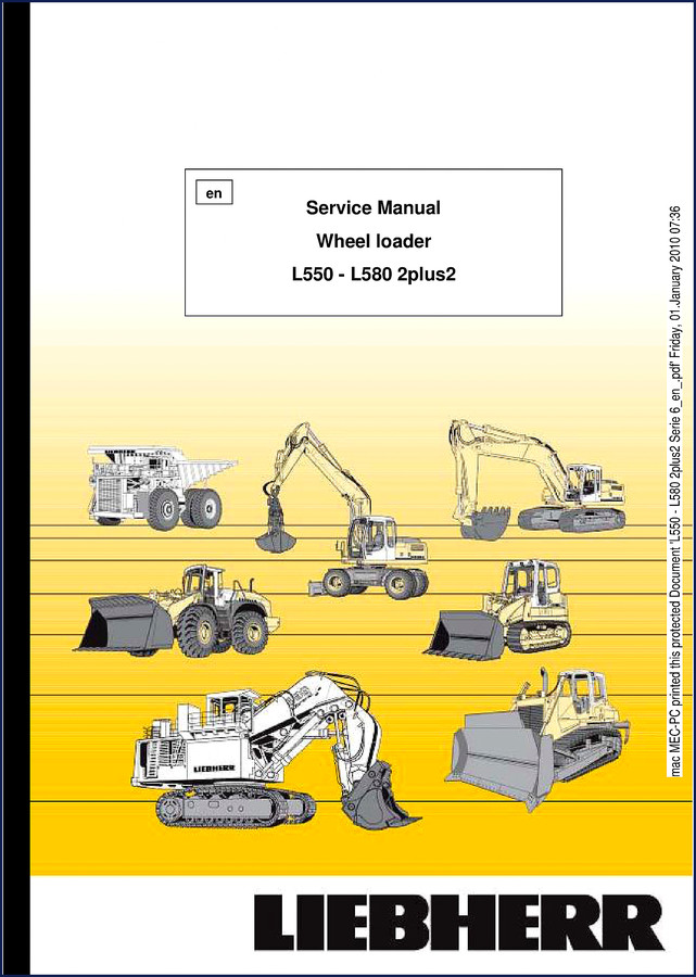 liebherr l550 l580 l556 l566 l576 2010 service, liebherr service manual, liebherr l550
