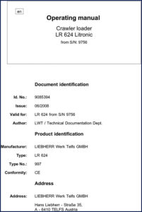 liebherr lr 624 2008 operators manual, liebherr manual, liebherr lr