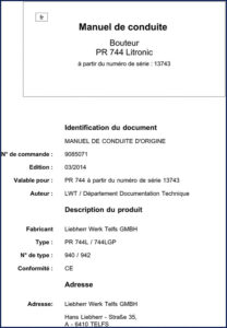 liebherr pr 744, pr 744l, pr 744lgp 2014, liebherr manual, liebherr pr