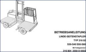 linde 316, s30, s40, s50, s60 operators manual, linde manual, linde 316,
