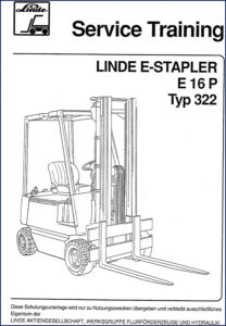 linde e 16 p training manual, linde manual, linde e
