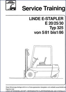 linde e, linde manual
