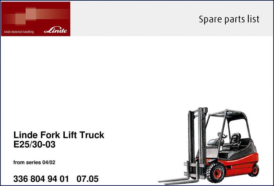 linde e25 e30 2005 parts catalog, linde parts catalog, linde e25