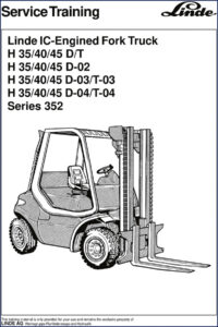 linde h 35, h 40, h 45 training, linde manual, linde h