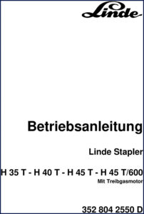 linde h 35 t, h 40 t, h, linde manual, linde h