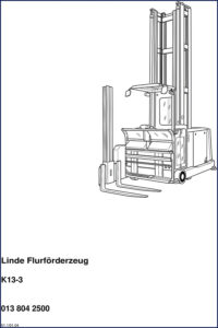 linde k13, linde manual