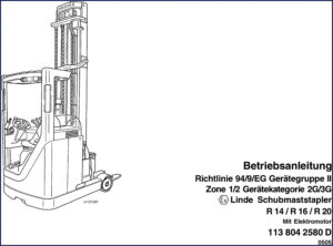 linde r 14, r 16, r 20 user, linde manual, linde r
