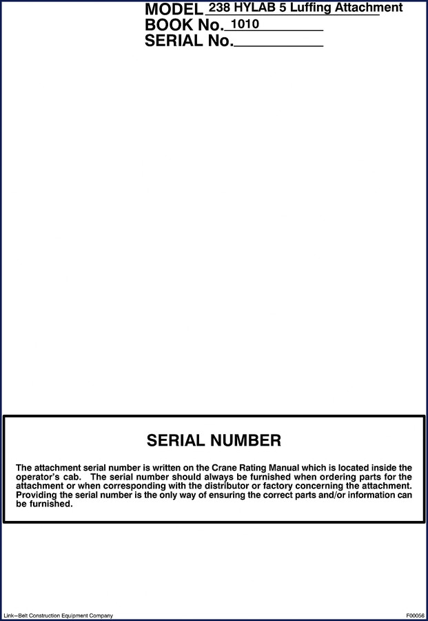 link, link-belt manual