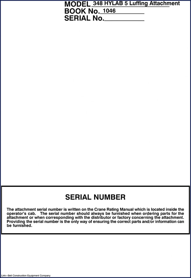 link, link-belt manual