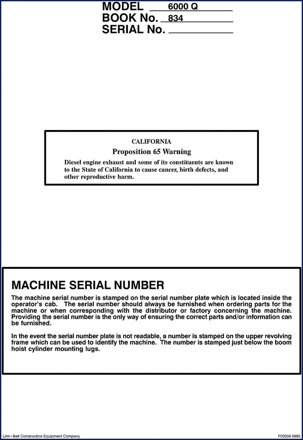 link, link-belt manual