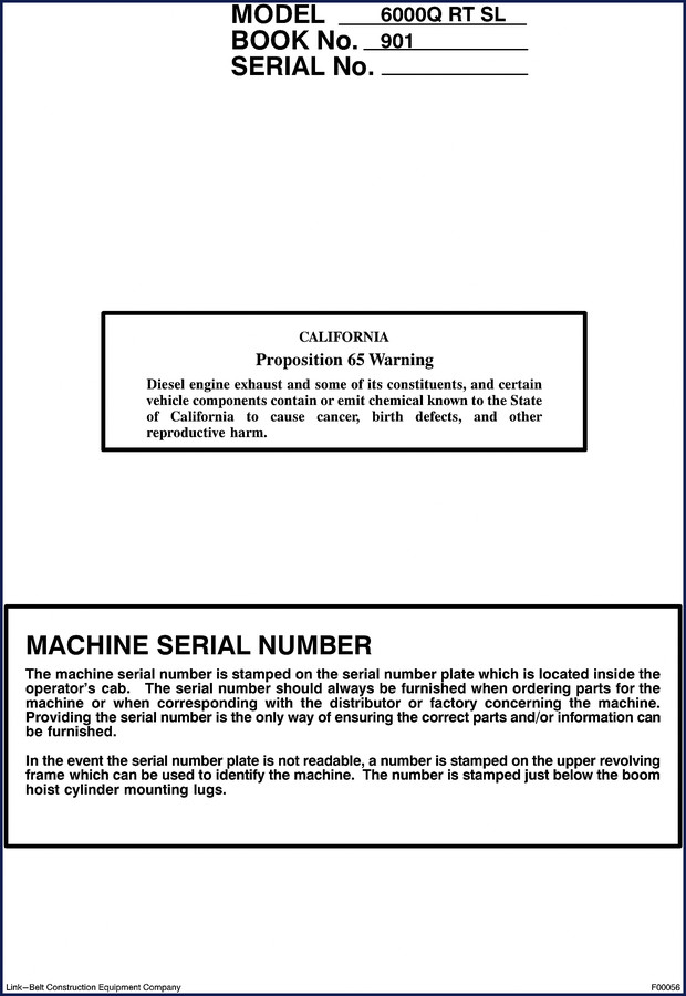 link, link-belt manual