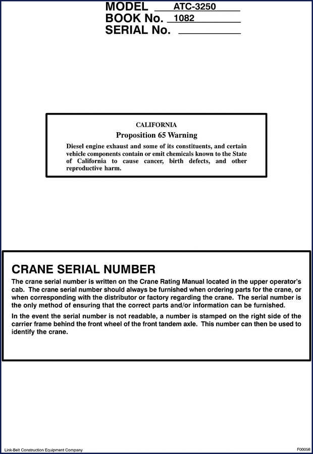 link, link-belt manual
